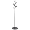 Safco Hook Head Coat Rack - 8 Hooks - For Coat, Jacket, Purse, Hat, Garment - Tubular Steel - Black - 1 Ea