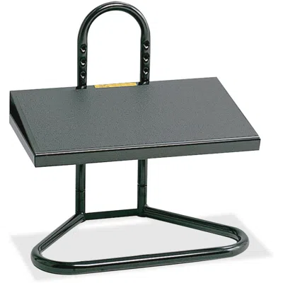 Safco Industrial Adjustable Footrest - 8° Tilt - Black - 1 Each