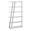 Safco Mirella 5 Shelf Bookshelf White Ash