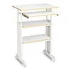 Safco Muv Stand-up Adjustable-height Desk, 29.5" X 22" X 35" To 49", Gray