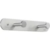 Safco Nail Head Coat Hook - 2 Hooks - 20 Lb (9.07 Kg) Capacity - 1" Size - For Garment - Aluminum - Silver In Metallic