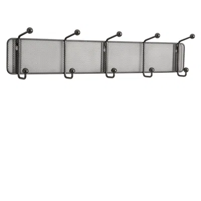 Safco Onyx Mesh Wall Rack 5 Hook (qty. 6) - Black