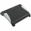 Safco Restease Adjustable Footrest - 3.25" - 5" Adjustable Height - Black, Silver - 1 Each In Gray