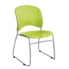 Safco Reve Guest Chair Sled Base Round Back (qty. 2) Green