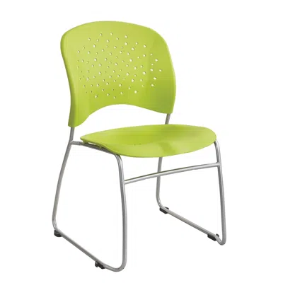 Safco Reve Guest Chair Sled Base Round Back (qty. 2) Green