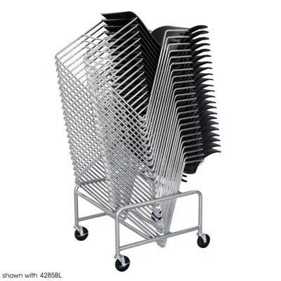 Safco Sled Base Stack Chair Cart - 500.00 Lb Capacity - 4 X 3" Caster - Steel - 23.5" X 27.5" X 17.0" - Si In Black
