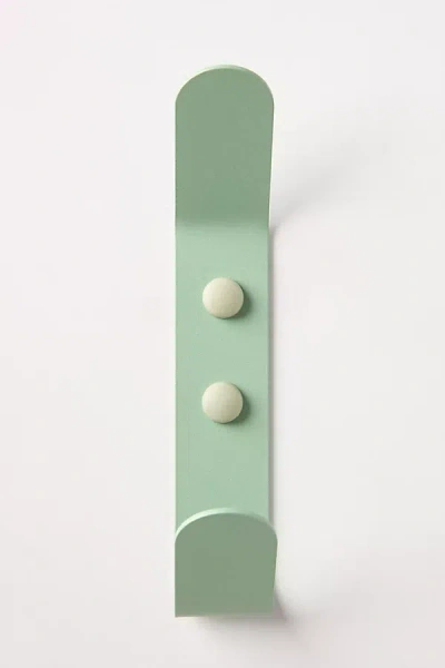 Saffran Everyday Powder-coated Double Wall Hook In Green