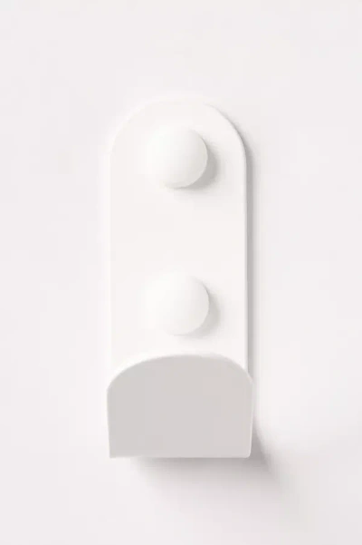 Saffran Everyday Powder-coated Flip Wall Hook In White