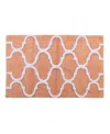 Saffron Fabs Geometric Non-skid Cotton Bath Rug, 30" X 50"