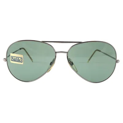 Pre-owned Safilo New Vintage  Jet Silver Aviator Frame 1980's Sunglasses Made In Italy