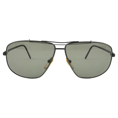 Pre-owned Safilo New Vintage  Ranger 153 Gun Metal Aviator 1980's Sunglasses Made In Italy In Gray