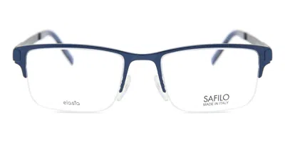 Safilo Sa 1030 Idk Men's Glasses Blue Size 53 - Free Lenses - Blue Light Block Available In Matte Blue