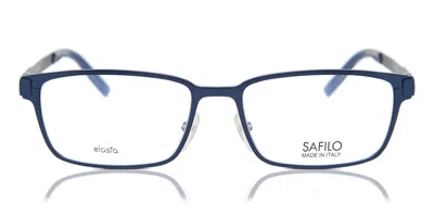Safilo Sa 1032 Idk Men's Glasses Blue Size 54 - Free Lenses - Blue Light Block Available In Matte Blue