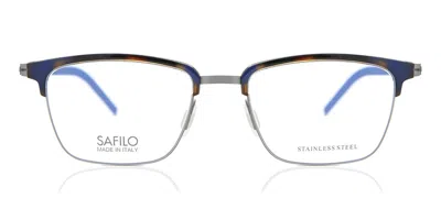 Safilo Sa 1076 Wm8 Men's Glasses Tortoiseshell Size 51 - Free Lenses - Blue Light Block Available In Tortoise Blue