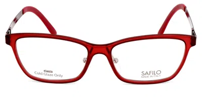 Safilo Sa 6020 Hrc Women's Glasses Red Size 54 - Free Lenses - Blue Light Block Available