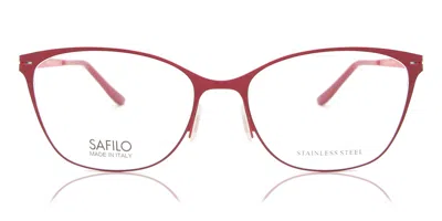 Safilo Sa 6050 11c Women's Glasses Red Size 54 - Free Lenses - Blue Light Block Available In Matte Red
