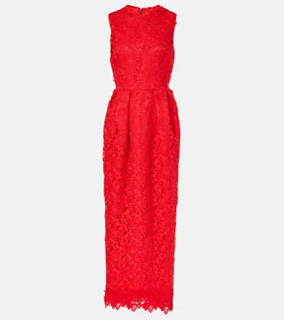 Safiyaa Midikleid Alani Aus Spitze In Rot