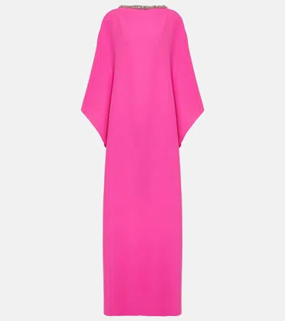 Safiyaa Amarella Crystal-embellished Crêpe Gown In Pink