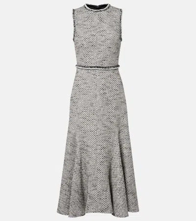 Safiyaa Andrea Tweed Midi Dress In Gray