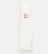 Safiyaa Asymmetric Maxi Dress In Ivory On Ivory & Multibrights