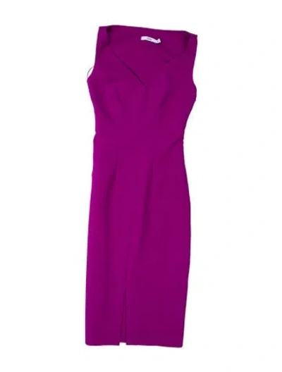 Pre-owned Safiyaa Asymmetrical Long Dress In Purple