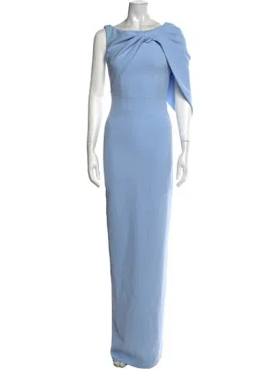 Pre-owned Safiyaa Asymmetrical Long Dress W/ Tags In Blue
