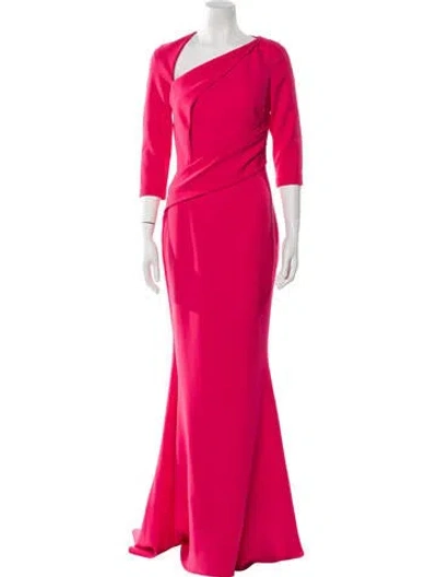 Pre-owned Safiyaa Asymmetrical Long Dress W/ Tags In Pink