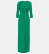 Safiyaa Ayanna Crêpe Gown In Green