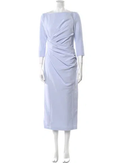 Pre-owned Safiyaa Bateau Neckline Long Dress W/ Tags In Purple