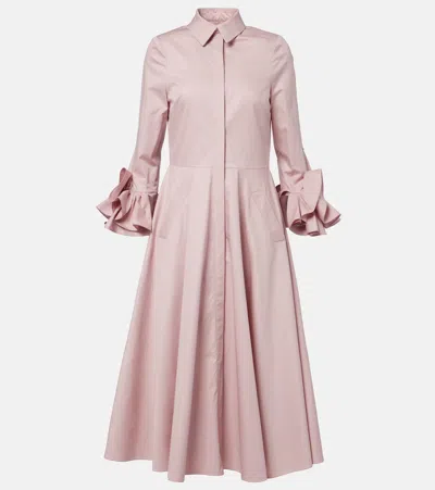 Safiyaa Belisse Cotton Poplin Shirt Dress In Pink