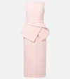 Safiyaa Belted Crêpe Midi Dress