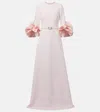 Safiyaa Belted Ruffled Cotton Gown