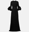 Safiyaa Embellished Ruffle-sleeve Gown In Multi