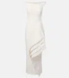 Safiyaa Bree Draped Midi Dress In Animal Print