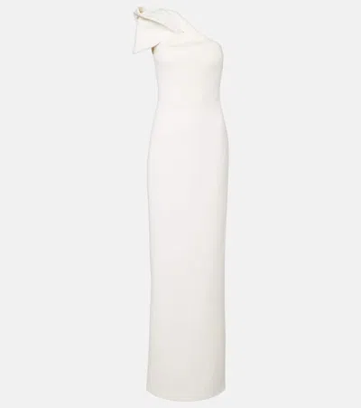 Safiyaa Bridal Blanchette Crêpe Gown In Animal Print