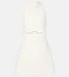 Safiyaa Bridal Jalie Bow-detail Crêpe Minidress In Ivory With Ivory