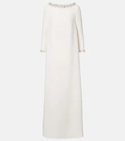 Safiyaa Bridal Lanai Embellished Crêpe Gown In White