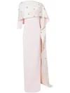 Safiyaa Cape-attached Dress In Pink
