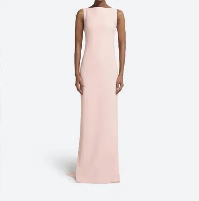 Safiyaa Celestia Long Dress In Pale Pink In Gold