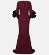 Safiyaa Clemenza Crêpe Gown In Brown