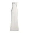 Safiyaa Crepe Embellished Angelina Gown In White