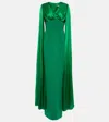 Safiyaa Crêpe Gown In Emerald