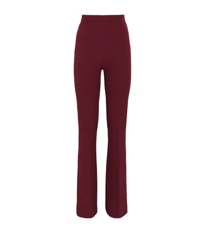 Safiyaa Crepe Tailored Trousers In Burgundy