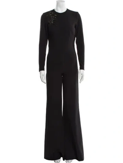 Pre-owned Safiyaa Crew Neck Jumpsuit W/ Tags In Black