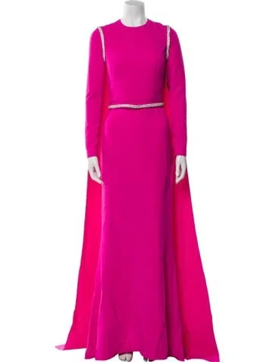 Pre-owned Safiyaa Crew Neck Long Dress W/ Tags In Pink