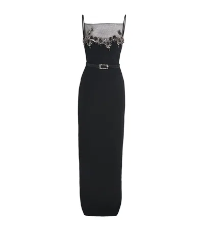 Safiyaa Crystal-embellished Pelin Dress In Black