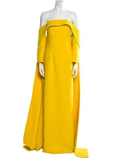 Pre-owned Safiyaa Cutout Accent Dress Set W/ Tags In Yellow