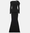 Safiyaa Draped Gown In Black