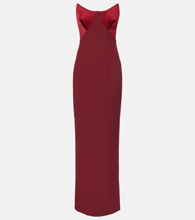 Safiyaa Drew Crêpe Corset Gown In Red