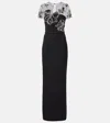 Safiyaa Embellished Mesh Yoke Gown